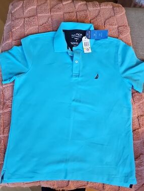Nautica Men’s Bright Turquoise Polo Shirt